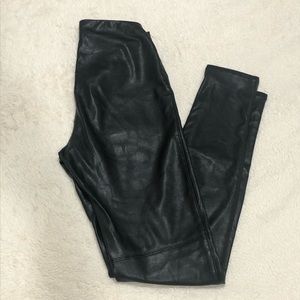 H&M Divided Pleather Leather Black Leggings